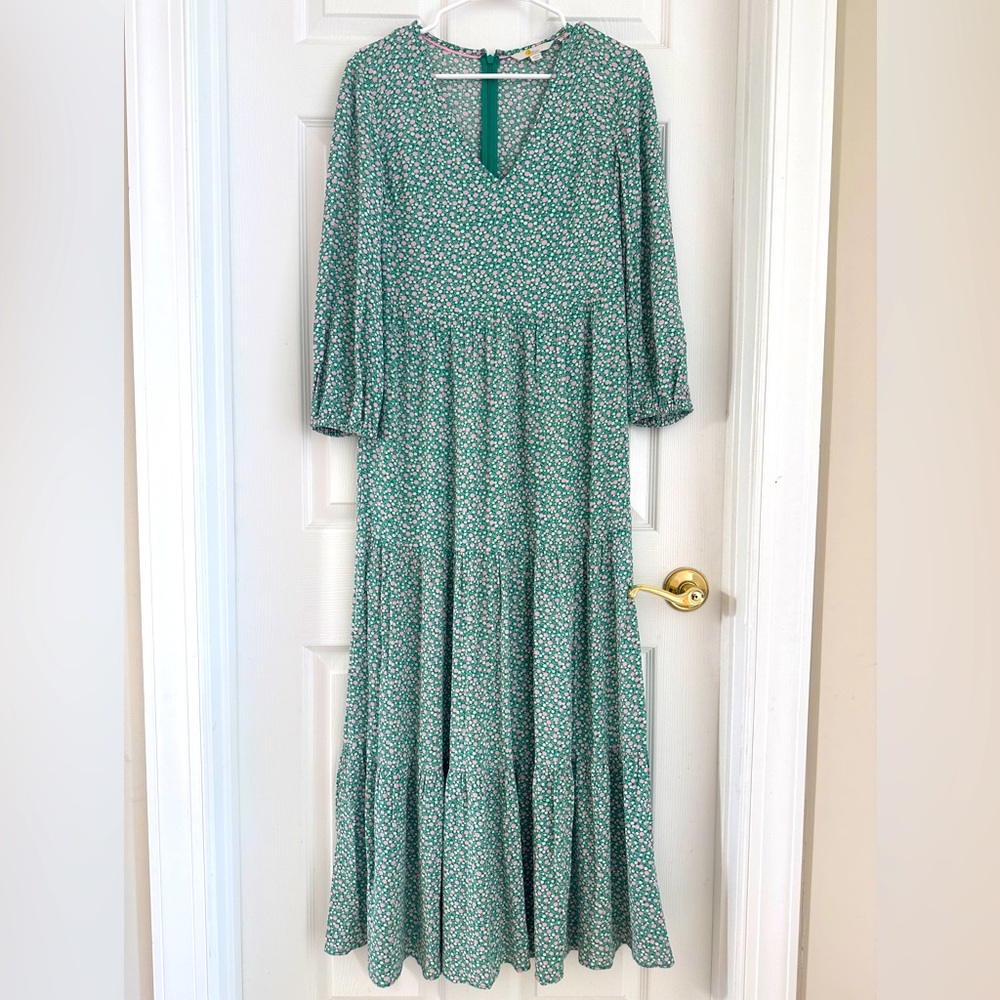 Boden Floral Green Maxi Dress - Picture 1 of 8